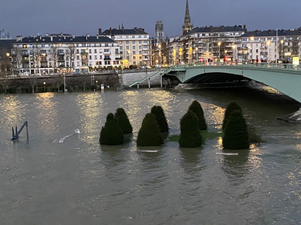 Niveau haut de la Seine à Rouen le 13/02/2020 (source : M. MERLAND)