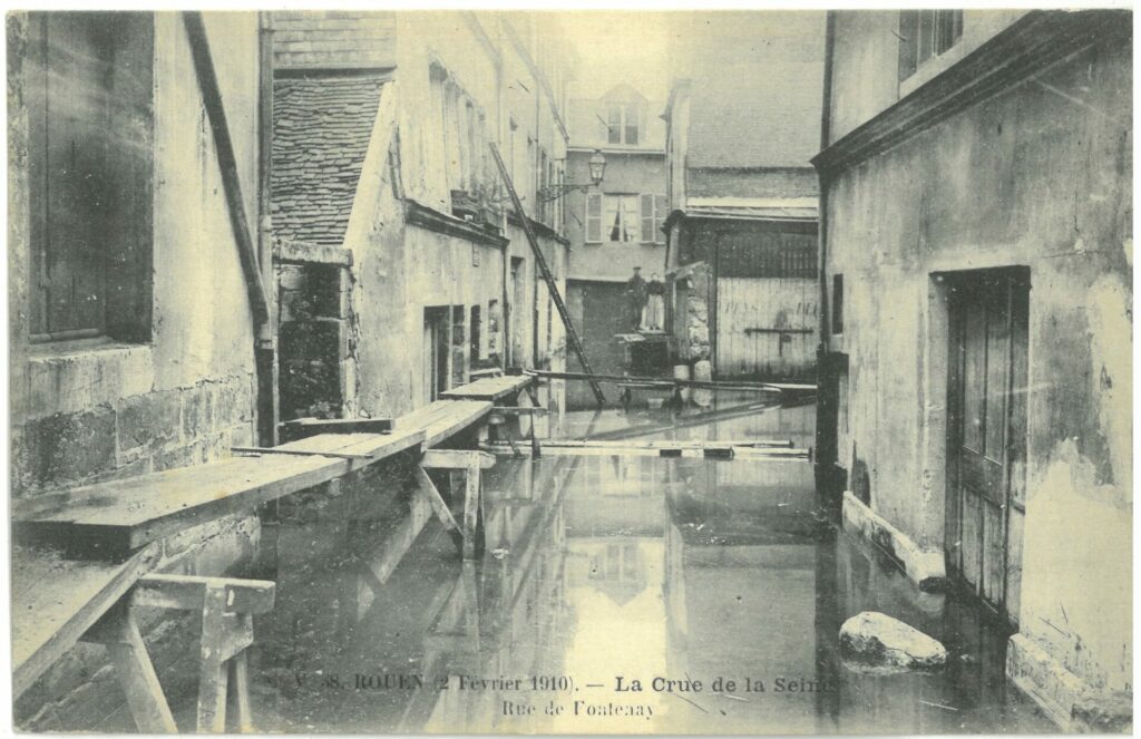 1910 02 02 ROUEN Crue Seine Rue De Fontenay