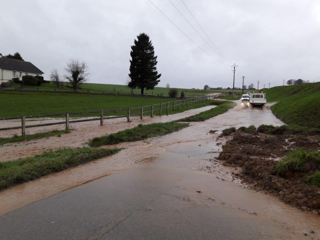 Ruissellements importants survenus le 22 janvier 2018 à Montville (source : M. BARDEL)
