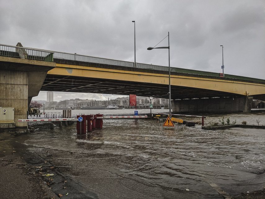 Débordement de la Seine à Rouen le 12/03/2020 (source : Actu.fr)