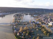 Boucle de Seine à Elbeuf inondée le 31 janvier 2018